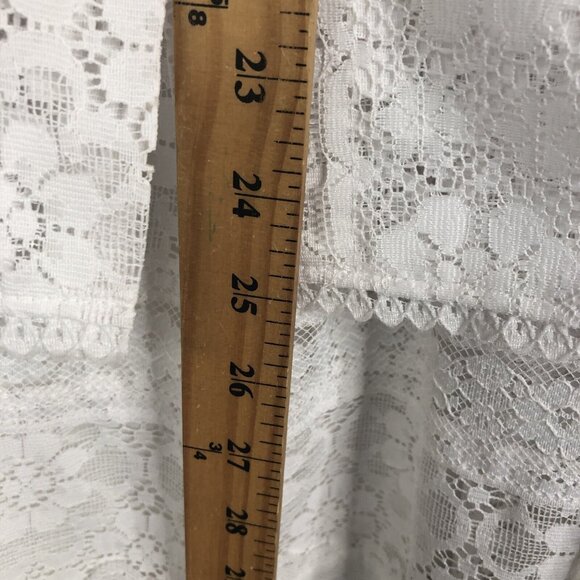 Vintage White Lace Skirt Set Womens Medium Fiary Feminine Victorian Western - Picture 8 of 16